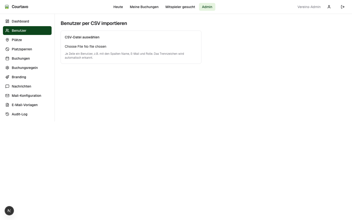 CSV-Datei auswählen