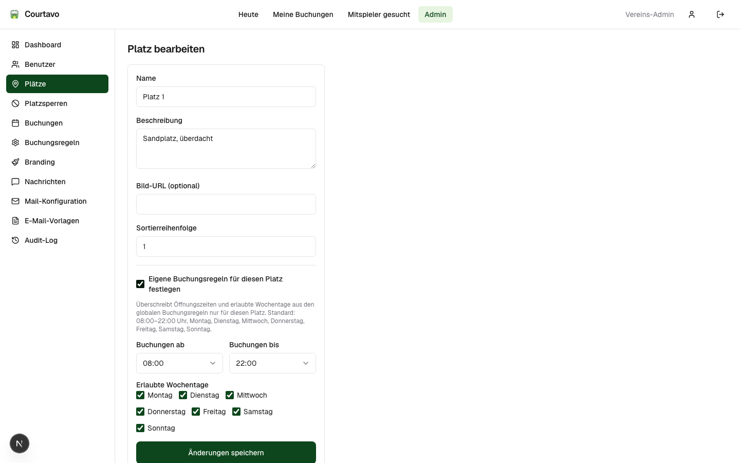 Eigene Buchungsregeln aktiviert